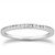 Classic Slender Channel Set Diamond Wedding Ring Band in 14k White Gold