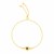 14k Yellow Gold Adjustable Evil Eye Bracelet (1.00 mm)