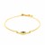 14k Yellow Gold Adjustable Evil Eye Bracelet (1.00 mm)