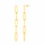 14K Yellow Gold Five Link Paperclip Chain Earrings