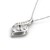 Two Stone Fancy Curve Pendant in 14k White Gold (3/4 cttw)