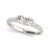 Round Two Stone Diamond Ring in 14k White Gold (3/4 cttw)