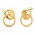 14k Yellow Gold Interlocking Omega Hoops