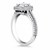 Diamond Halo Split Shank Engagement Ring Mounting in 14k White Gold