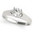 14k White Gold Round Prong Set Style Solitaire Diamond Engagement Ring (1/2 cttw)