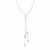 Sterling Silver 18 inch Lariat Necklace with Two Arrows