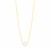 14k Yellow Gold 7mm Pearl Solitaire Necklace