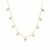 14k Yellow Gold Necklace with Round Diamond Charms