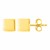 14k Yellow Gold Polished Cube Post Earrings