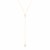 14k Yellow Gold Lariat Necklace with Pearls