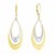 Double Graduated Open Teardrop Earrings in 14k Two-Tone Gold