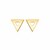 14k Yellow Gold Polished Open Triangle Post Earrings