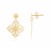 14K Yellow Gold High Polish Flower Cutout Earrings