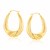 Textured Graduated Oval Hoop Earrings in 14k Yellow Gold