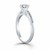 Diamond Channel Cathedral Engagement Ring Mounting in 14k White Gold