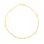 10k Yellow Gold Polished Station Cross Anklet (1.00 mm)