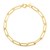 14k Yellow Gold Long Domed Paperclip Chain Bracelet (4.80 mm)