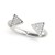 Arrowhead Design Ring with Diamonds in 14k White Gold (1/5 cttw)