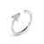 Arrowhead Design Ring with Diamonds in 14k White Gold (1/5 cttw)