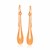 Fancy Puffed Teardrop Polished Earrings in 14k Rose Gold