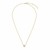 14k Yellow Gold 17 inch Necklace with Round White Topaz