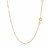 14k Yellow Gold 17 inch Necklace with Round White Topaz