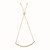 14k Yellow Gold Chain Bar Lariat Style Bracelet (1.00 mm)