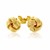 Small Ridged Love Knot Earring in 14k Yellow Gold