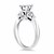 Diamond Three Stone Ring with Pear Shape Sides in 14k White Gold