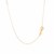 14k Yellow Gold 18 inch Two Strand Necklace with Circle and Bar Pendants