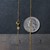 14k Yellow Gold 18 inch Two Strand Necklace with Circle and Bar Pendants