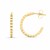 14k Yellow Gold Brick Omega Hoop Earrings