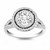 Double Halo Diamond Split Shank Engagement Ring Mounting in 14k White Gold