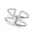 Dual Band Open Motif Diamond Studded Ring in 14k White Gold (1/2 cttw)