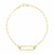 14k Yellow Gold High Polish Open Straight Paperclip Bracelet (2.10 mm)