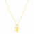 14k Yellow Gold Padlock Necklace