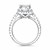 Princess Diamond Halo Cathedral Engagement Ring Mounting in 14k White Gold