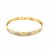 Diamond Shape Pattern Bangle in 10k Two-Tone Gold (6.00 mm)