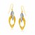 Multiple Row Entwined Earrings in 14k Two-Tone Gold