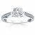 Pave Diamond Cathedral Engagement Ring Mounting in 14k White Gold