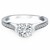 Pave Diamond Cathedral Engagement Ring Mounting in 14k White Gold