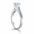 Pave Diamond Cathedral Engagement Ring Mounting in 14k White Gold