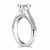 Pave Diamond Cathedral Engagement Ring Mounting in 14k White Gold