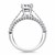 Pave Diamond Cathedral Engagement Ring Mounting in 14k White Gold