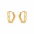 14k Yellow Gold Heart Huggie Hoops