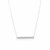 Flat Bar Design Chain Necklace in 14k White Gold