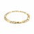 Solid Pave Figaro Bracelet in 14K Two Tone Gold  (7.00 mm)