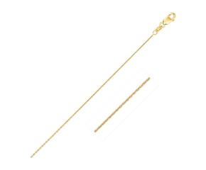 Oval Cable Link Chain in 14k Yellow Gold (0.85 mm)