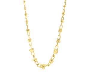 Graduated Jax Link Necklace in 14K Yellow Gold