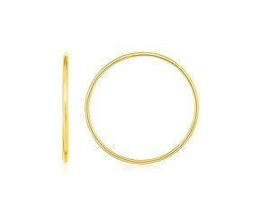 Endless Hoop Style Earrings in 14K Yellow Gold